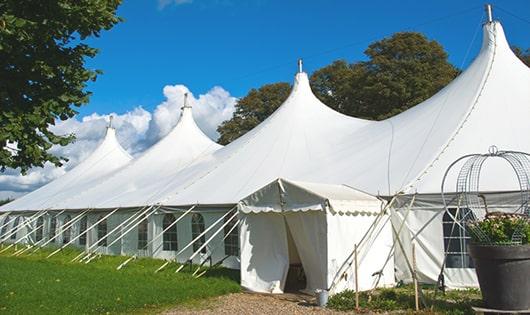 multiple portable restrooms for large-scale outdoor events, ensuring availability for all guests in Alexandria, AL